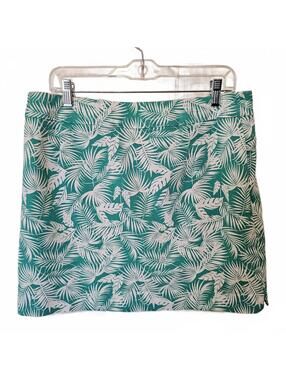 Croft & Barrow Skort Palm Tree Leaves Tropical Summer Vacation Vibe size 12